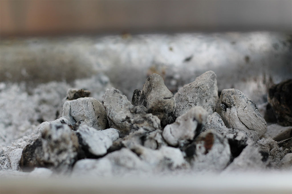 charcoal ash